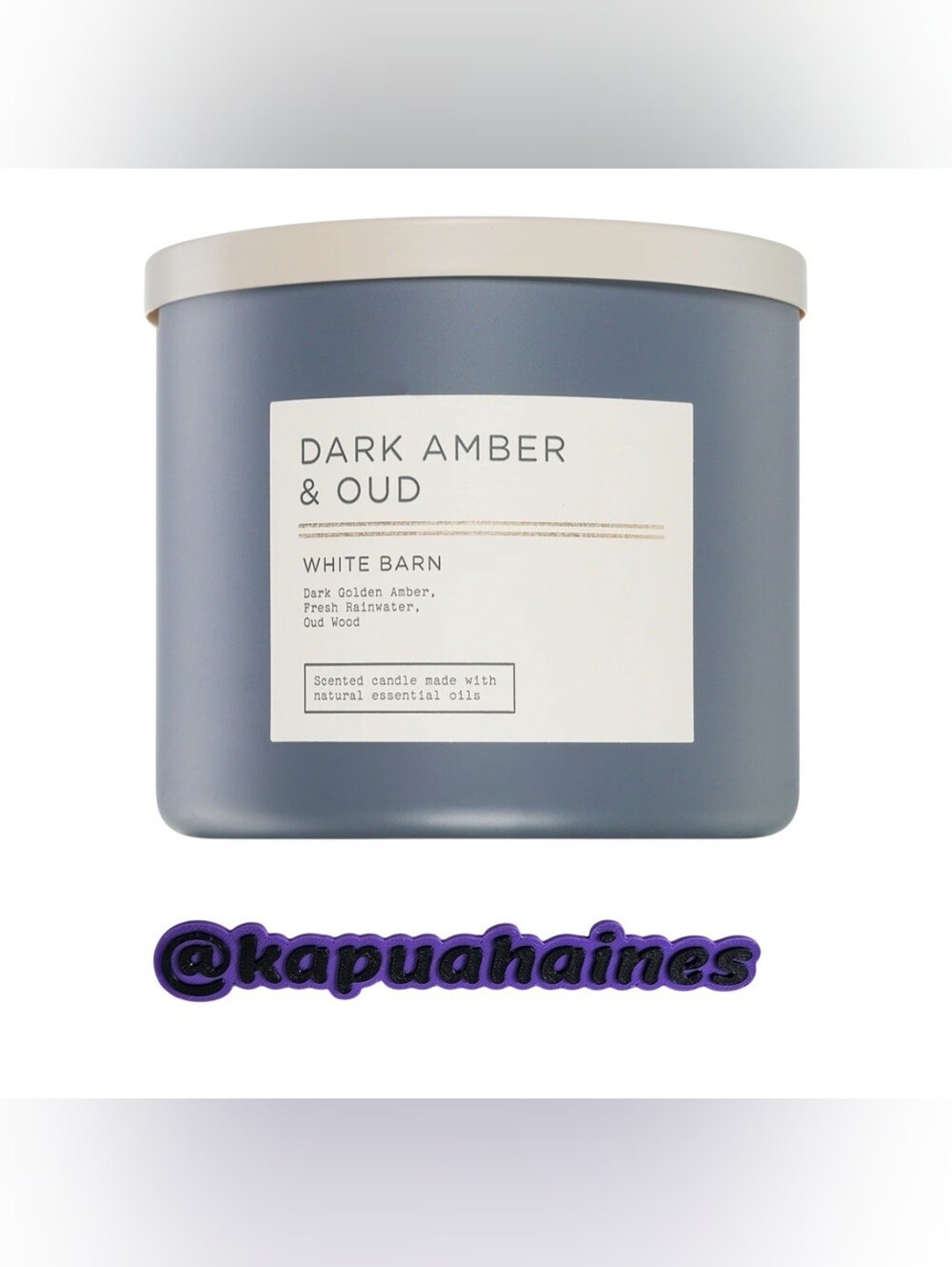 White Barn Dark Amber & Oud 3 wick Candle